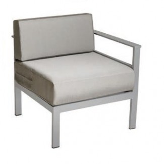 Belmar Aluminum Upholstered Outdoor Lounge Commercial Hospitality Pool Restaurant Hotel Left  Side Chair
